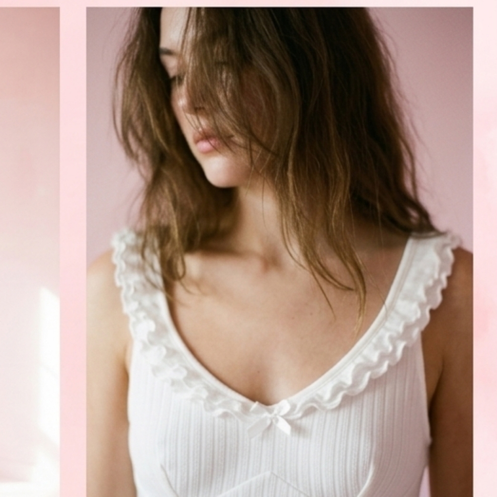 White Feminine Ruffle Collar Dress - Picture 3 of 11